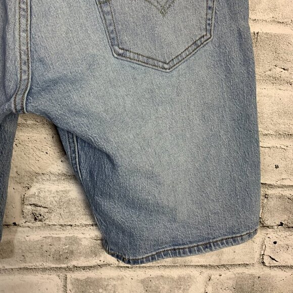 Levi's 569 Loose Straight Jean Shorts 12' Light Wash Stretch Denim - Picture 8 of 12